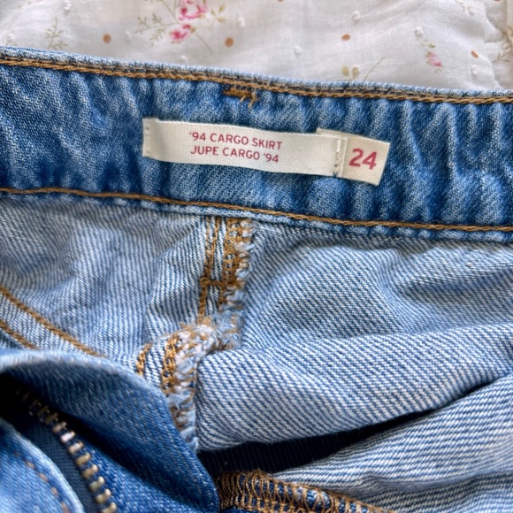 Levi's Blue Denim Cargo Mini Skirt - Picture 3 of 5